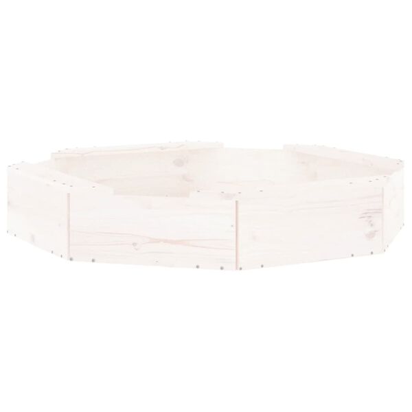 vidaXL Bac à sable avec sièges blanc octogone bois de pin massif