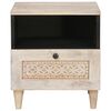 vidaXL Cabinet de chevet Beige 40 x 33 x 46 cm Bois d'acacia massif