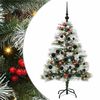 vidaXL Sapin de No&euml;l artificiel Vert et blanc 120 cm