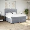 vidaXL Sommier &agrave; lattes de lit avec matelas Gris clair 180x200cm Tissu