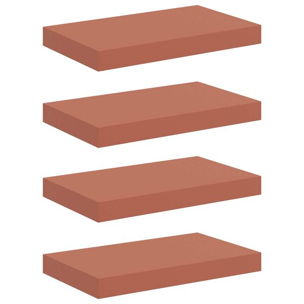 vidaXL &Eacute;tag&egrave;re Murale 4 pcs Rouge 40 x 23,5 x 4 cm Bois d'ing&eacute;nierie