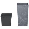 vidaXL Jardini&egrave;re et int&eacute;rieur amovible gris 21/49 L PP aspect b&eacute;ton