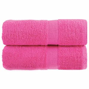 vidaXL Serviettes de toilette Premium SOLUND 2 pi&egrave;ces Rose 30 x 30 cm 600 g/m&sup2;