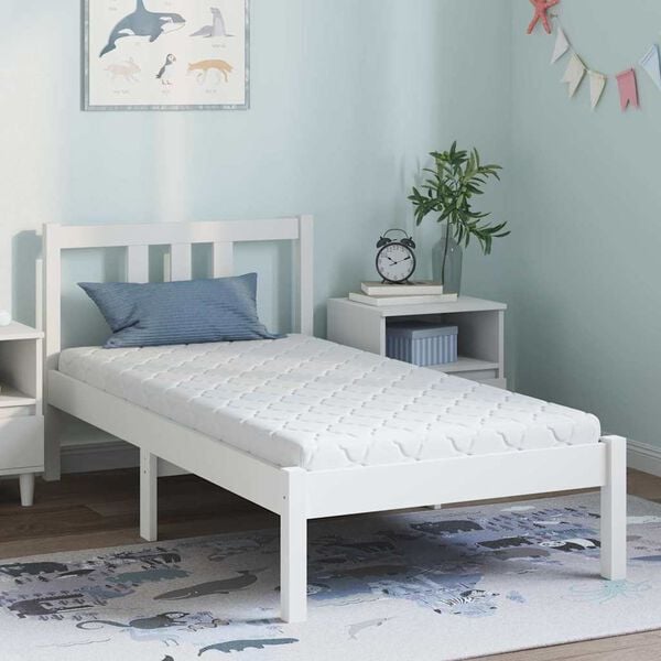 vidaXL Matelas Blanc 80 x 160 cm Tissu jacquard