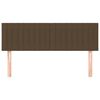 vidaXL T&ecirc;tes de lit Marron fonc&eacute; 144 x 5 x 78/88 cm Tissu