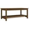 vidaXL Table basse Marron miel 110x55x45 cm Bois massif de pin