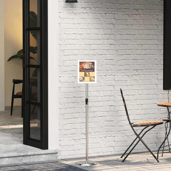 vidaXL Pr&eacute;sentoirs de salon Argent 25 x 25 x 125 cm Aluminium