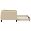 vidaXL Lit de jour avec lit gigogne cr&egrave;me 100x200 cm tissu