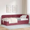 vidaXL Cadre de lit d'angle avec matelas Bordeaux 100 x 200 cm tissu