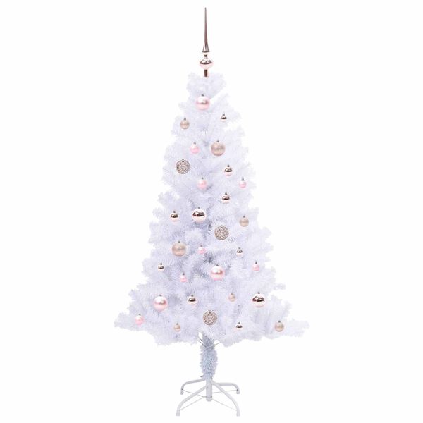 vidaXL Sapin de No&euml;l artificiel avec 150 LED Blanc 150 cm PVC et Acier