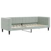 vidaXL Lit de jour avec matelas gris clair 90x200 cm velours