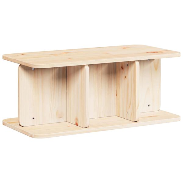 vidaXL Table basse Naturel 80 x 39,5 x 33,5 cm Bois massif en pin