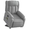vidaXL Fauteuil de massage inclinable Gris clair Tissu