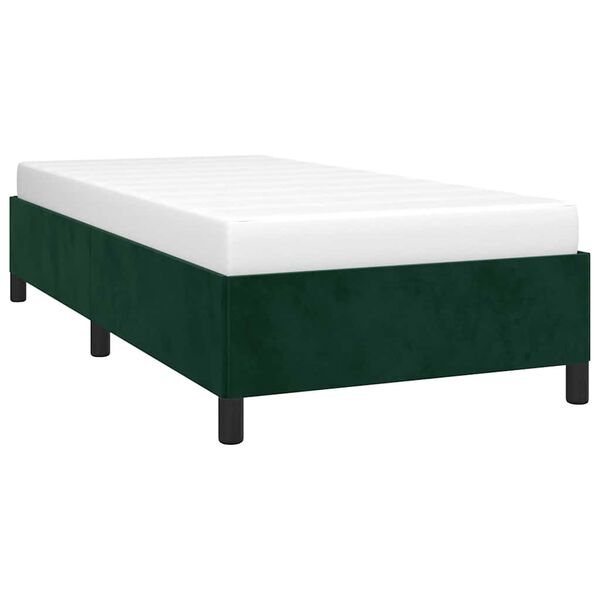 vidaXL Cadre de lit sans matelas vert fonc&eacute; 80x200 cm velours