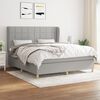 vidaXL Sommier &agrave; lattes de lit avec matelas Gris clair 180x200cm Tissu