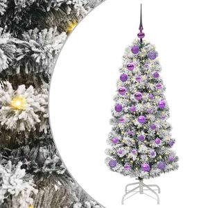 vidaXL Sapin de No&euml;l Artificiel &agrave; Branches Articul&eacute;es Vert et blanc