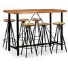vidaXL Ensemble de bar 7 pcs Bois d'acacia massif et de récupération