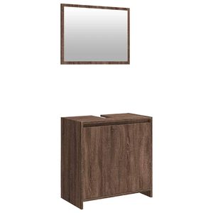 vidaXL Ensemble de meubles de salle de bain 2 pcs Ch&ecirc;ne marron