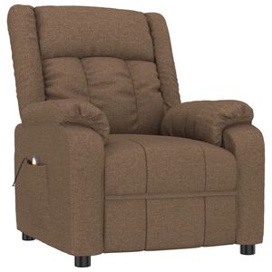 vidaXL Fauteuil de massage Marron Tissu