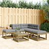 vidaXL Salon de jardin 5 pcs avec coussins bois de pin impr&eacute;gn&eacute;