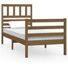 vidaXL Cadre de lit sans matelas marron miel bois massif 100x200 cm