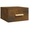 vidaXL Table de chevet murale ch&ecirc;ne fum&eacute; 35x35x20 cm