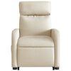 vidaXL Fauteuil inclinable de massage &eacute;lectrique Cr&egrave;me Tissu
