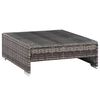 vidaXL Salon de jardin 7 pcs avec coussins Résine tressée Gris