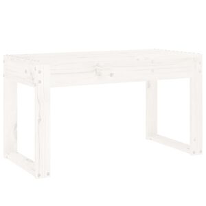 vidaXL Banc de jardin blanc 80x38x45 cm bois massif de pin
