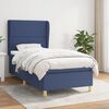 vidaXL Sommier &agrave; lattes de lit avec matelas Bleu 90x190 cm Tissu