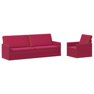vidaXL Ensemble de Canap&eacute;s 2 pcs Bordeaux Velours (V)