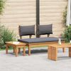 vidaXL Banc de jardin 2 pcs Marron Teck massif