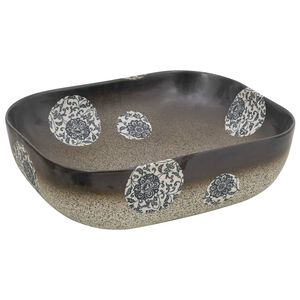 vidaXL Vasque à poser multicolore rectangulaire céramique