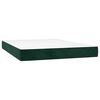 vidaXL Sommier &agrave; lattes de lit et matelas Vert fonc&eacute; 140x190cm Velours