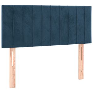vidaXL T&ecirc;te de lit Bleu fonc&eacute; 100x5x78/88 cm Velours