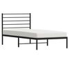 vidaXL Cadre de lit métal sans matelas avec tête de lit noir 107x203cm