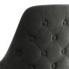 vidaXL Chaise à manger Gris foncé Velours