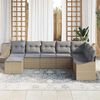 vidaXL Ensemble de canap&eacute; de jardin 8 pcs Beige et Gris clair