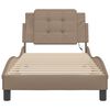 vidaXL Cadre de lit avec LED sans matelas Zadar cappuccino 100x200 cm