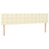 vidaXL Sommier &agrave; lattes de lit avec matelas Cr&egrave;me 180x200cm Similicuir