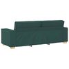 vidaXL Canap&eacute; 3 pcs Vert fonc&eacute; 220 x 80 x 84 cm Tissu en lin m&eacute;lang&eacute;