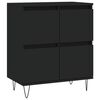 vidaXL Buffets 2 pcs noir bois d'ing&eacute;nierie