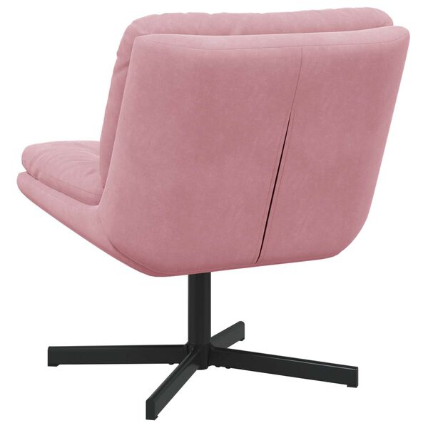 vidaXL Fauteuil relaxant pivotant Rose 63 x 75 x 76 cm Velours