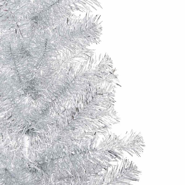 vidaXL Arbre de No&euml;l artificiel pr&eacute;-&eacute;clair&eacute;/boules argent&eacute; 150 cm PET