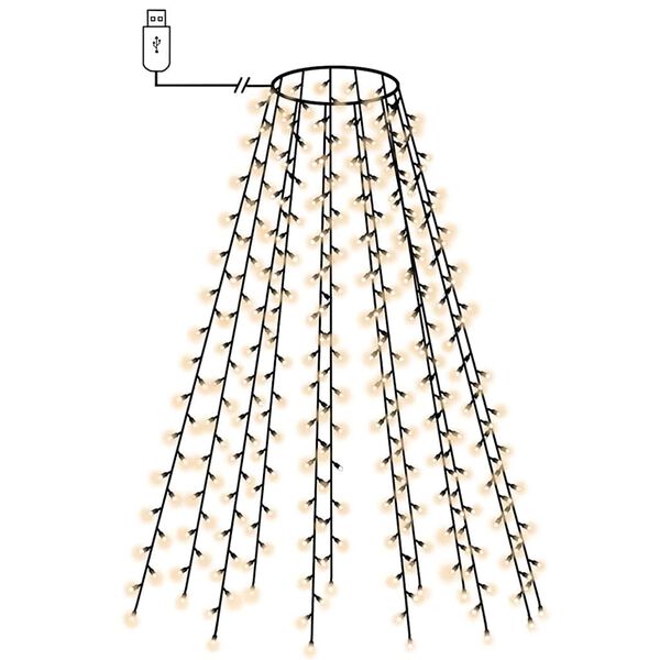 vidaXL Guirlande lumineuse d'arbre de No&euml;l avec 180 LED 180 cm