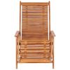 vidaXL Chaise longue de jardin avec repose-pied Bois de teck solide