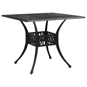 vidaXL Table de jardin Noir 90x90x73 cm Aluminium coul&eacute;