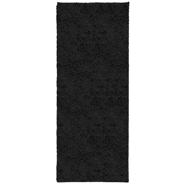 vidaXL Tapis shaggy PAMPLONA poils longs moderne noir 80x200 cm
