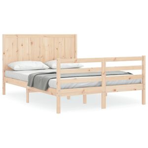 vidaXL Cadre de lit sans matelas 140x200 cm bois massif