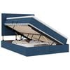 vidaXL Lit avec rangement et matelas Bleu 140 x 190 cm tissu